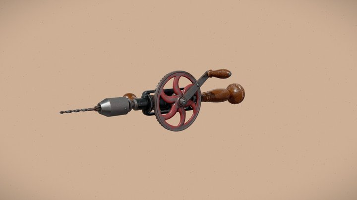 old hand drill 3D Model