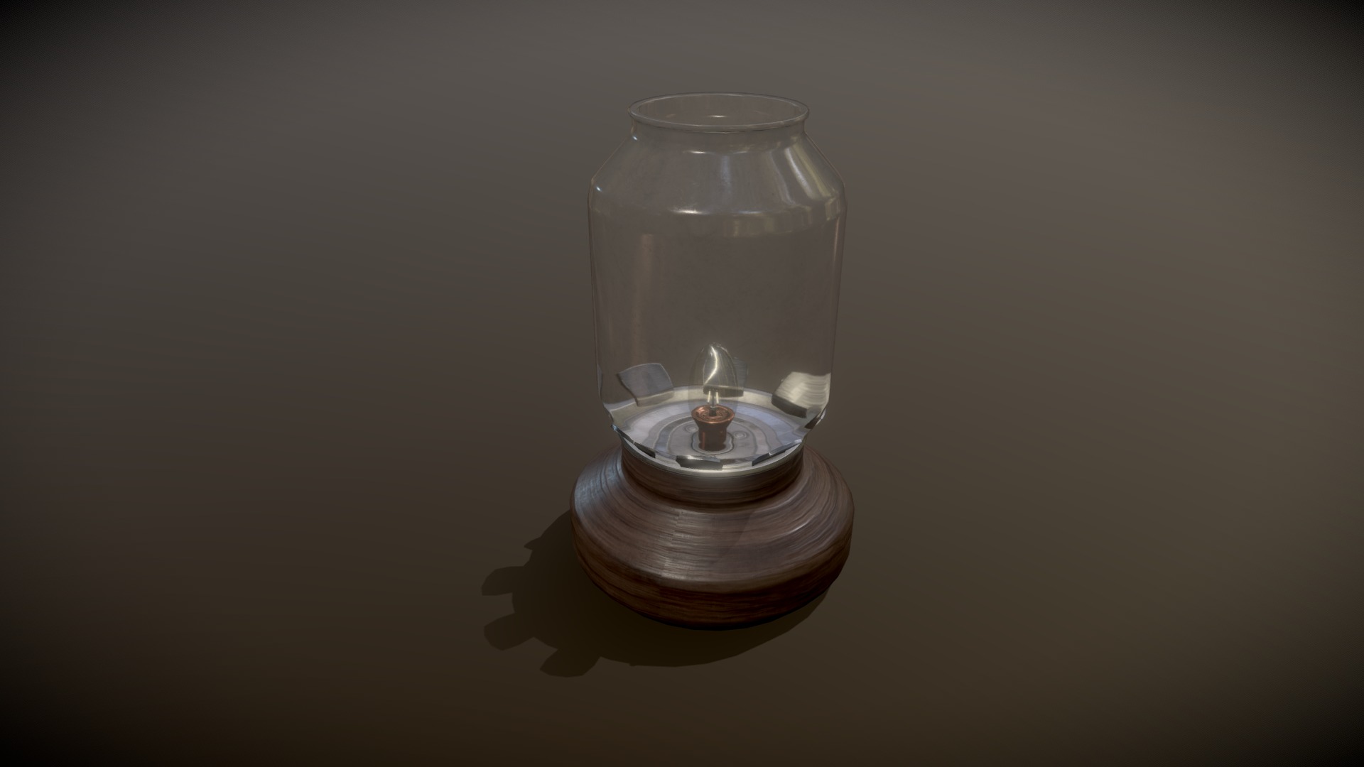 3D model Retro vintage style lamp - This is a 3D model of the Retro vintage style lamp. The 3D model is about a glass candle holder.