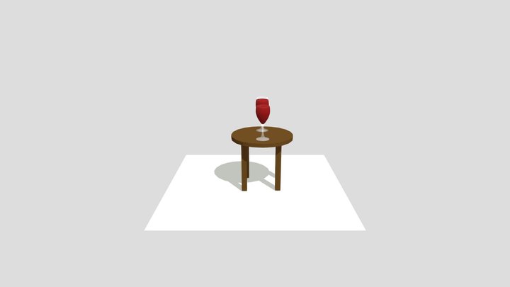 Wine glasses 3D Model
