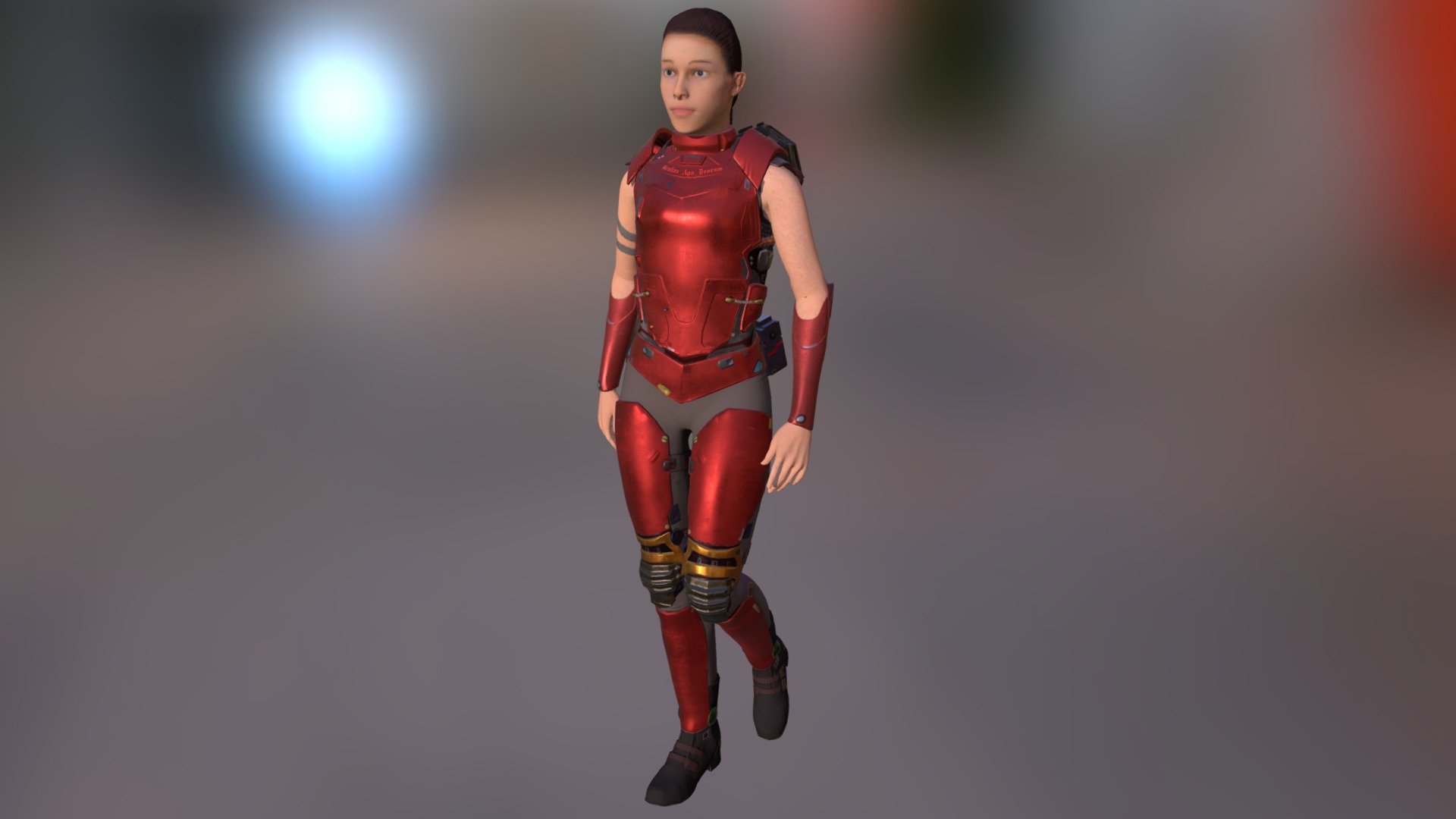 Sci Fi Female Soldier Animated 3d Model By Slayver 4c3aa9d