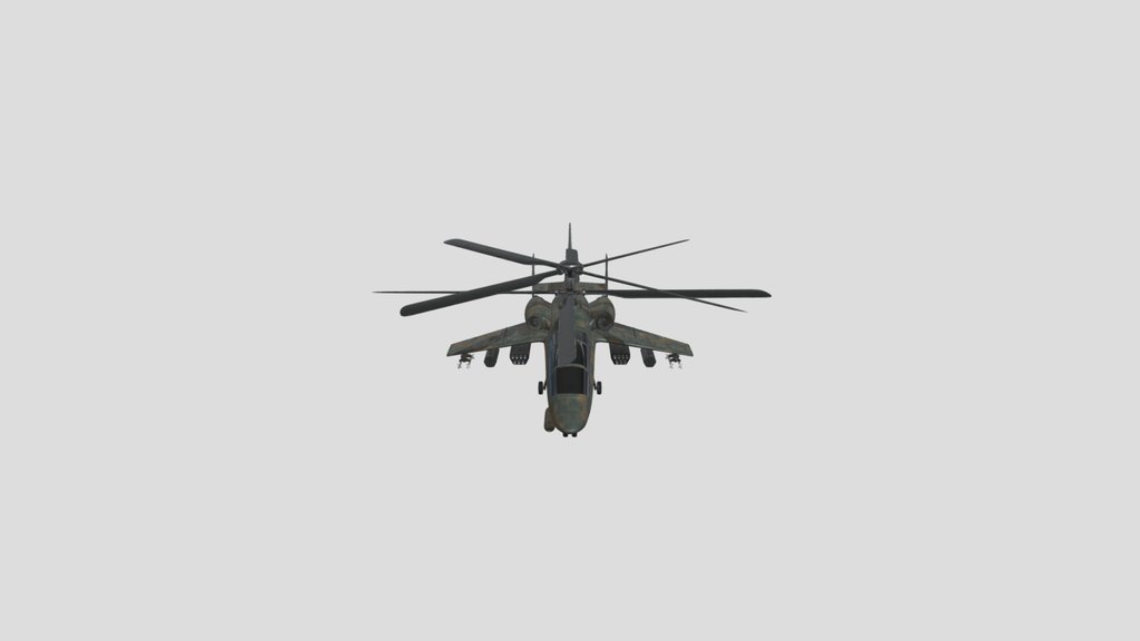 Attack Helicopter Green Camo Concept