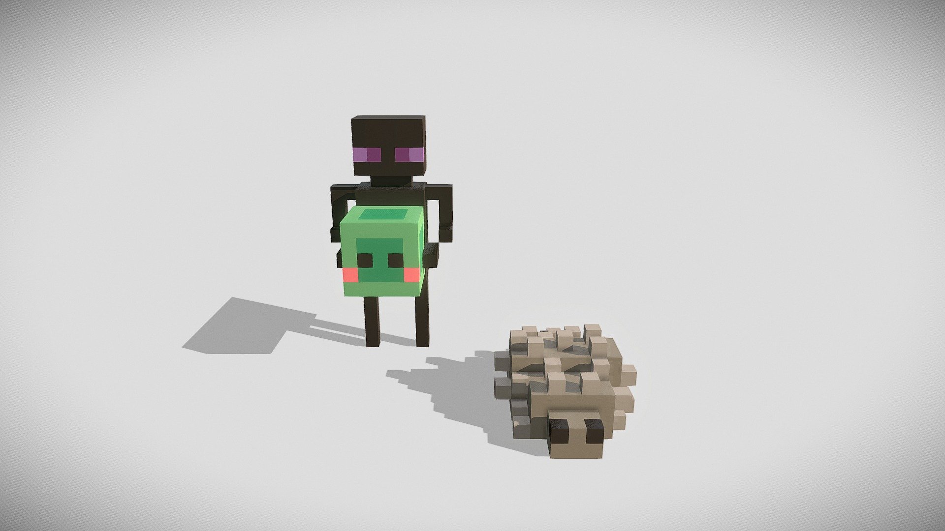 3d retro mob for minecraft