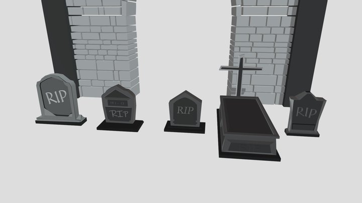 Grave yard parts 3D Model
