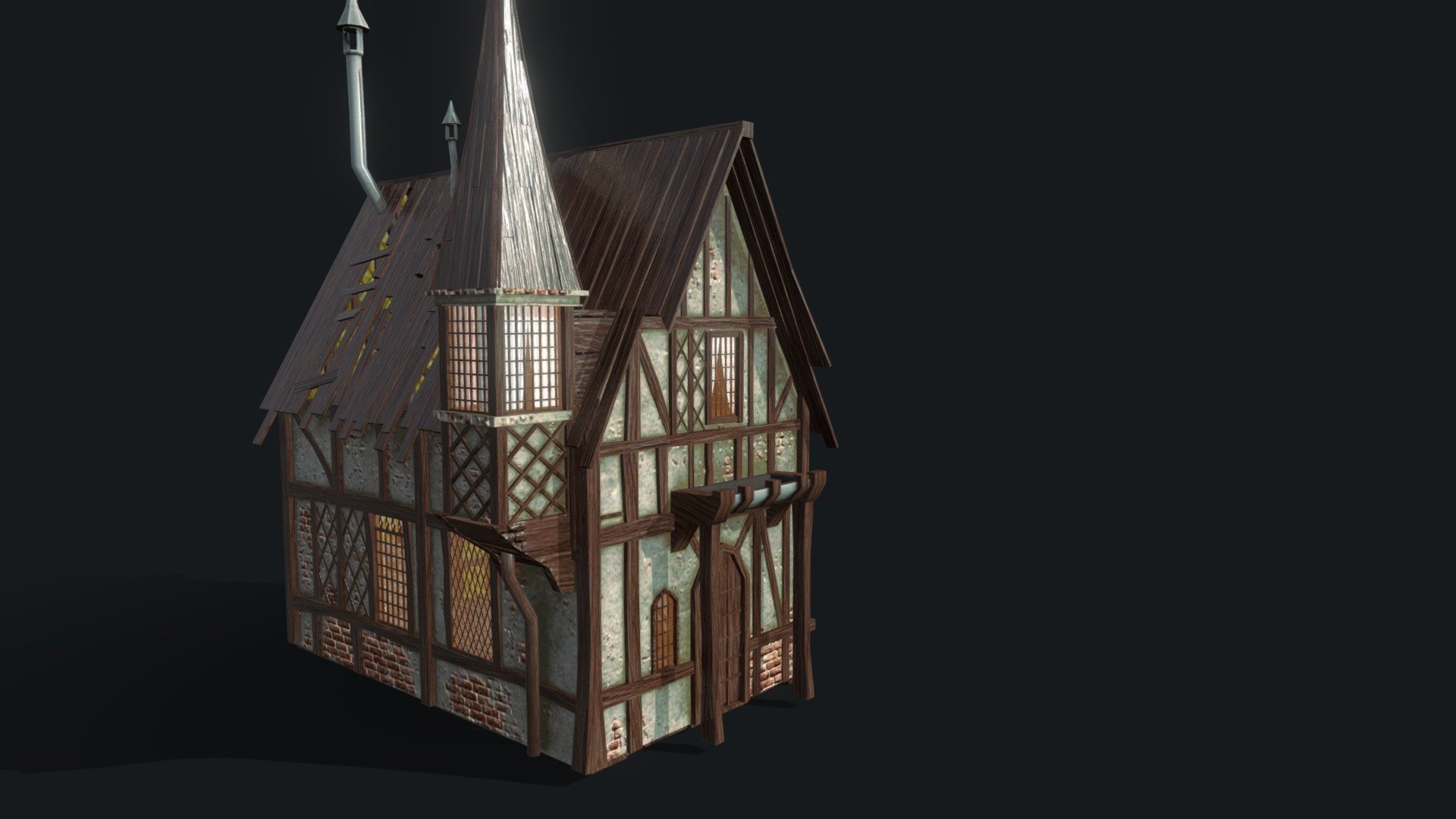 Skymill_Medieval house - 3D model by Polygon Experts (@polygonexperts ...