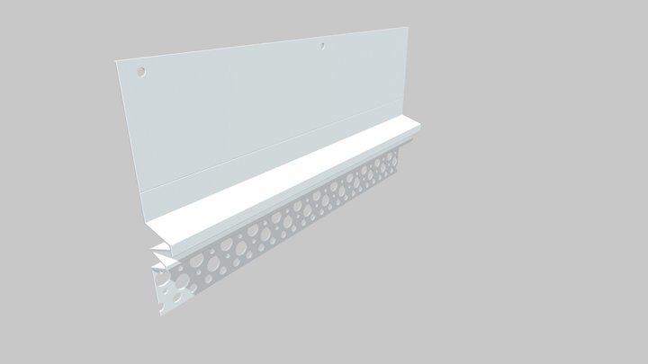 2078-1 Floor Line Control Bead w/Drip Edge 3D Model