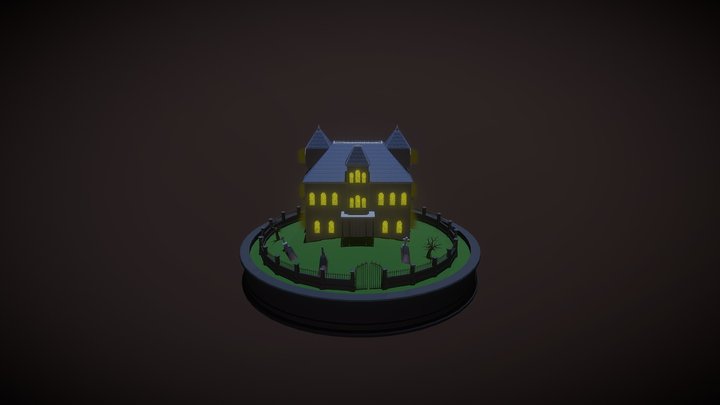 Haunted House Diorama 3D Model