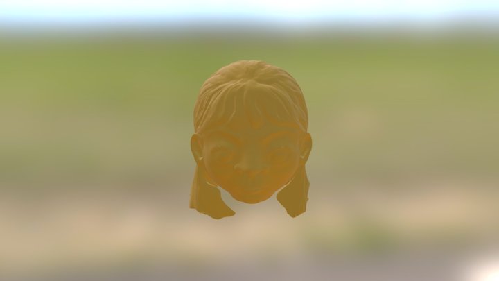 Tête fille 3D Model