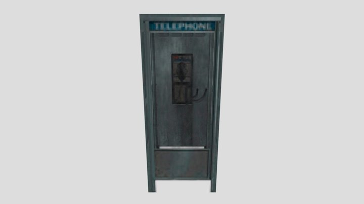 Worn-out Telephone Booth (PS1) 3D Model