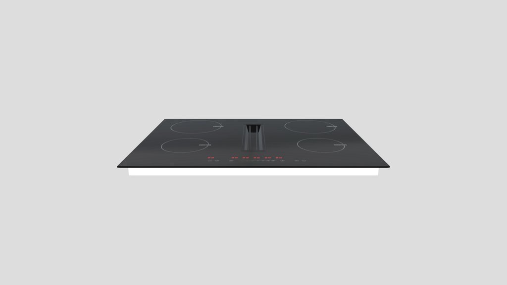 Realistic Induction Stove With Integrated Hood