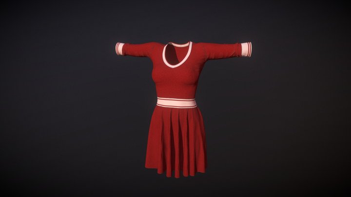 Vintage Dress 3D Model