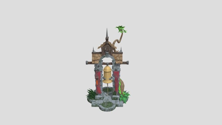 Realistic clock chimes in the game 3D Model