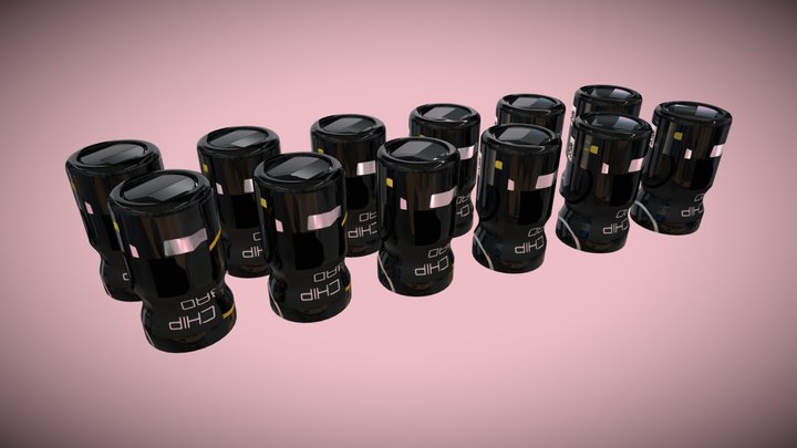 Electronic Capacitor 3D Model