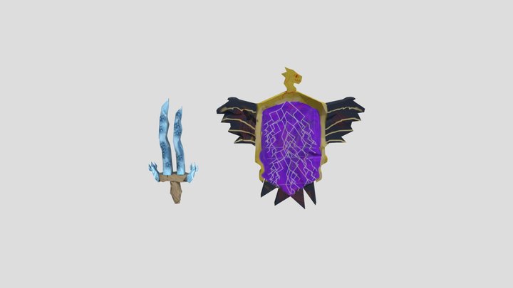 shieldandswordtextured 3D Model