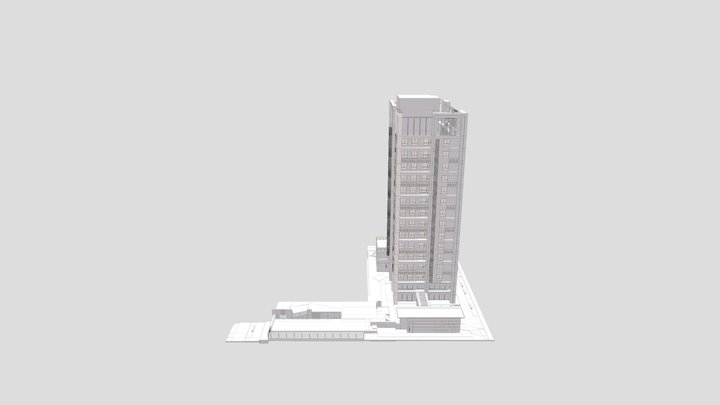 上昕_亞昕一沐  素模(外觀/水景大廳/前庭景觀/泳池) 3D Model