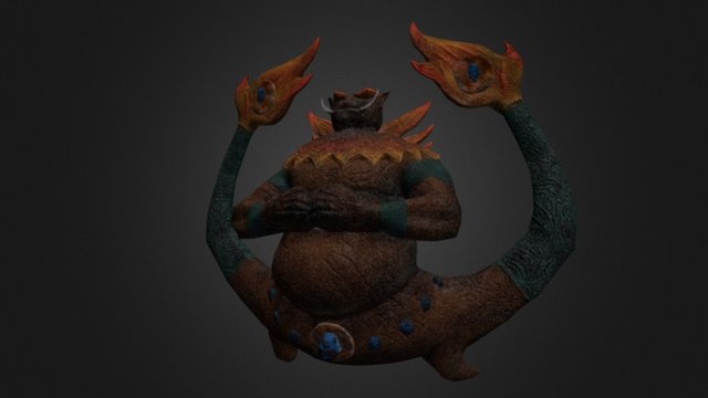 Beast Statue 3D Model