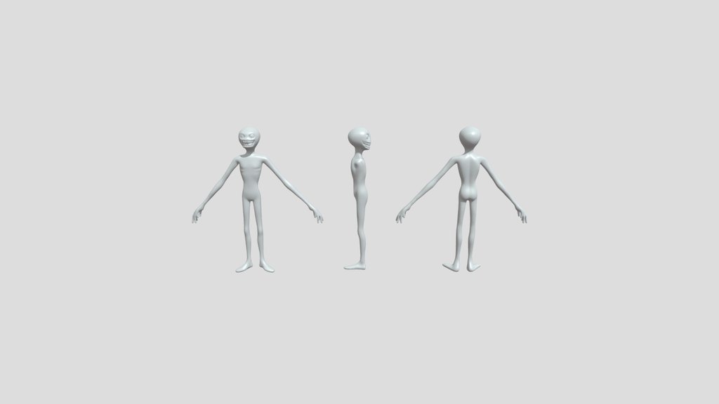 Humanoid monster figure model sheet