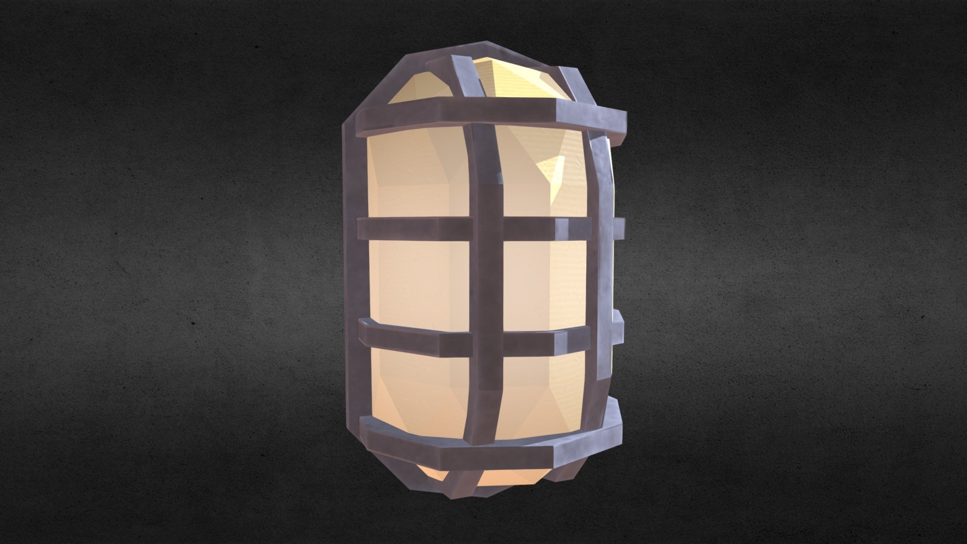 Industrial Bulkhead Wall Lamp Lowpoly