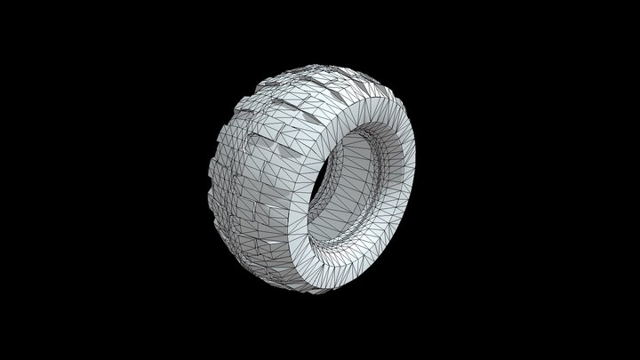 Tire 81.6 x 38 R Balloon 3D Model