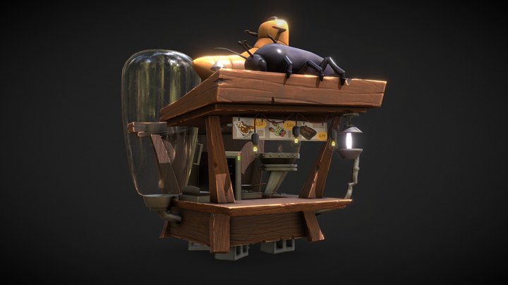 Bug_ Food_ Stand 3D Model