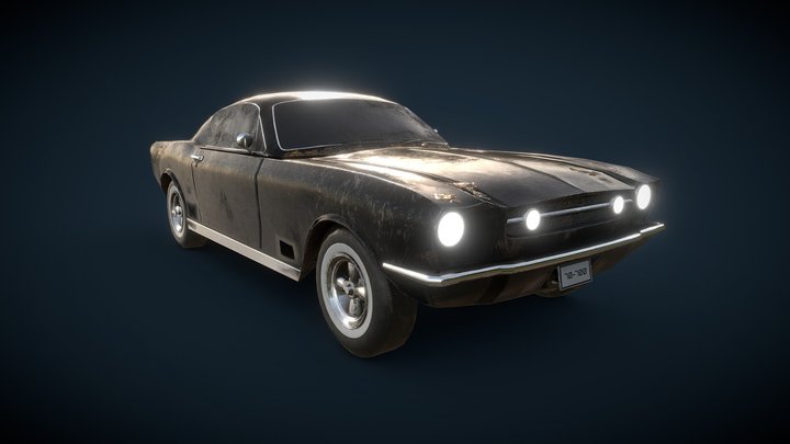 Oldtimer Ford Mustang Fastback 3D Model