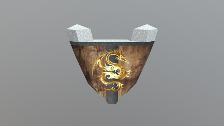 Shield Textured 3D Model