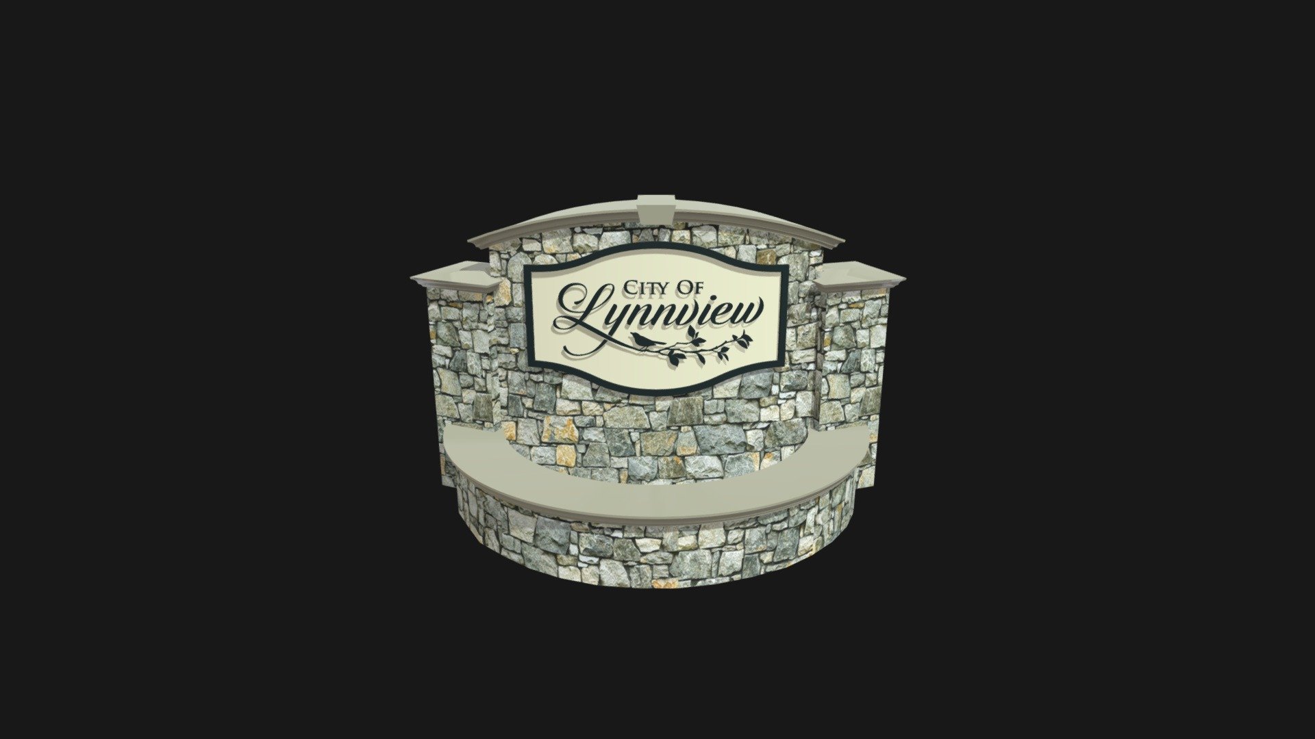 Lynnview Signage — Sketchfab embed 3D viewer