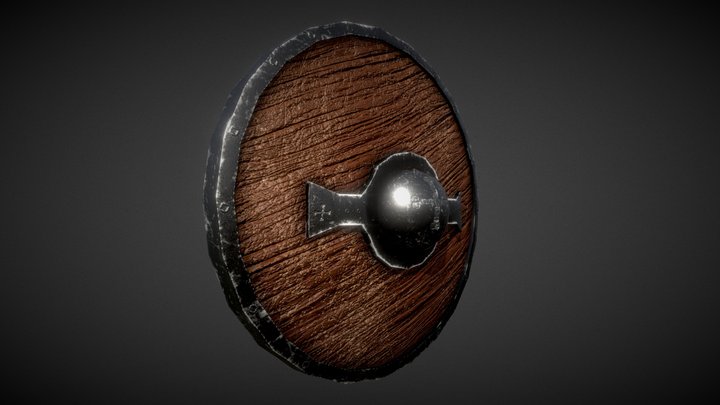 Round Shield - Medieval Game Asset 3D Model