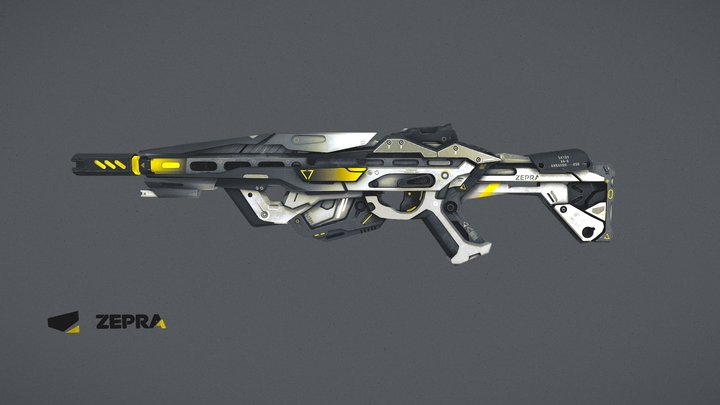 sci fi weapon-Zepra 3D Model