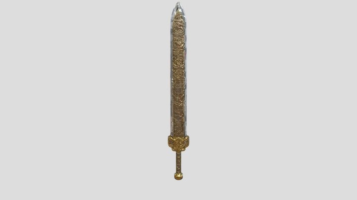 Ancient Dragon Blade 3D Model