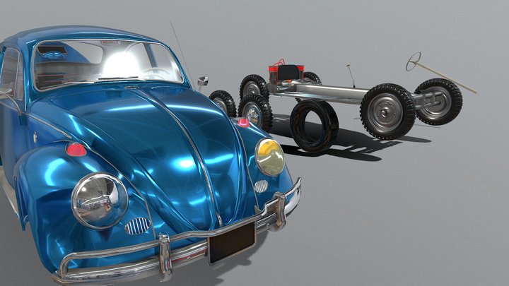 VW Beetle Luxus Edition 3D Model