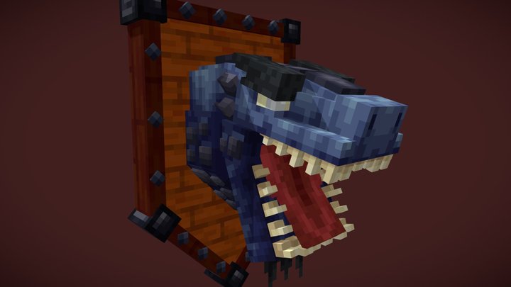 Mounted Dragon Head 3D Model