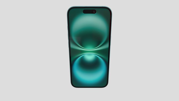 iPhone16-teal-USDZ model 3D Model