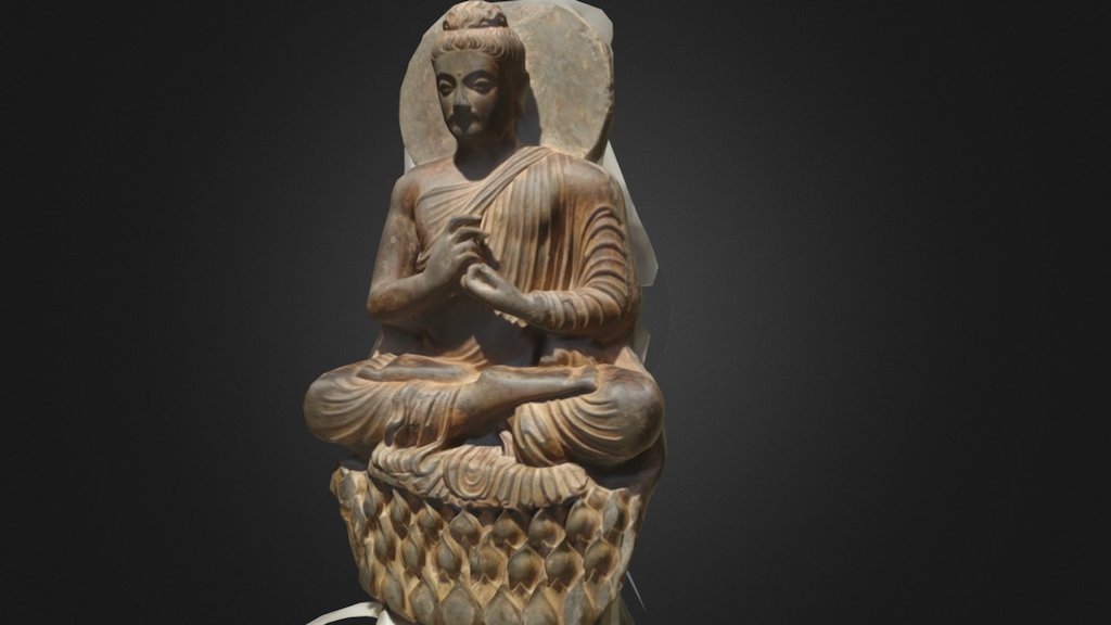 Seated Buddha scanned by Delgrande and Leak