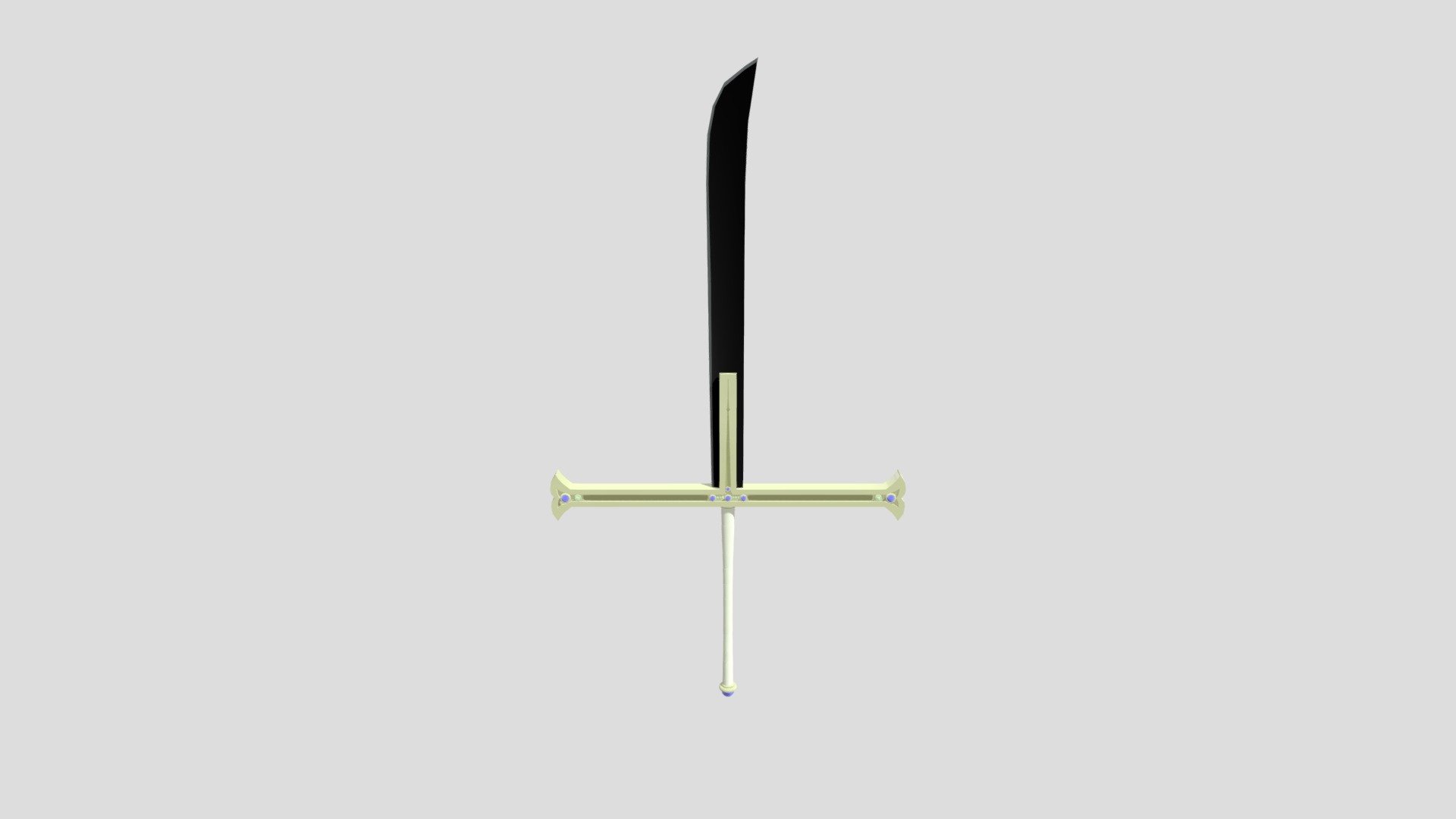 One Piece Mihawk sword Kokuto Yoru free VR / AR / low-poly 3D model