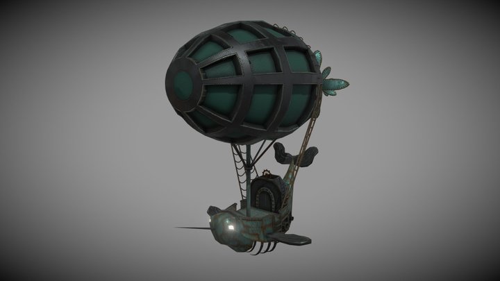 Steampunk pirate ship 3D Model