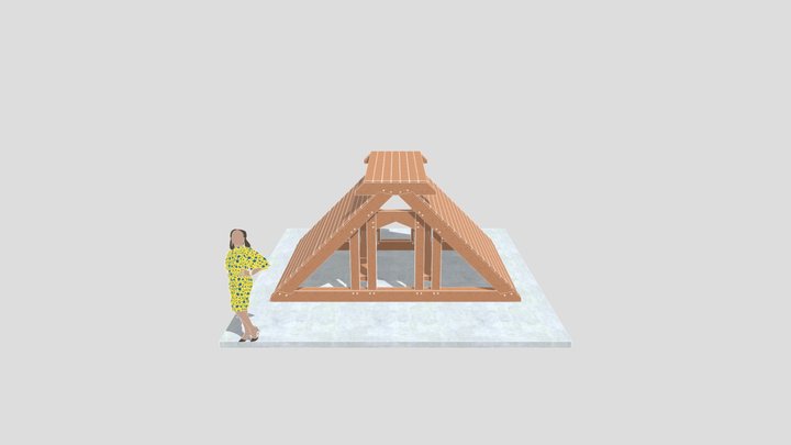 Timber Frame Playground Plan (5496) 3D Model