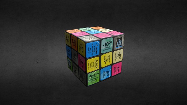 Rubik's Cube 3x3 3D Model