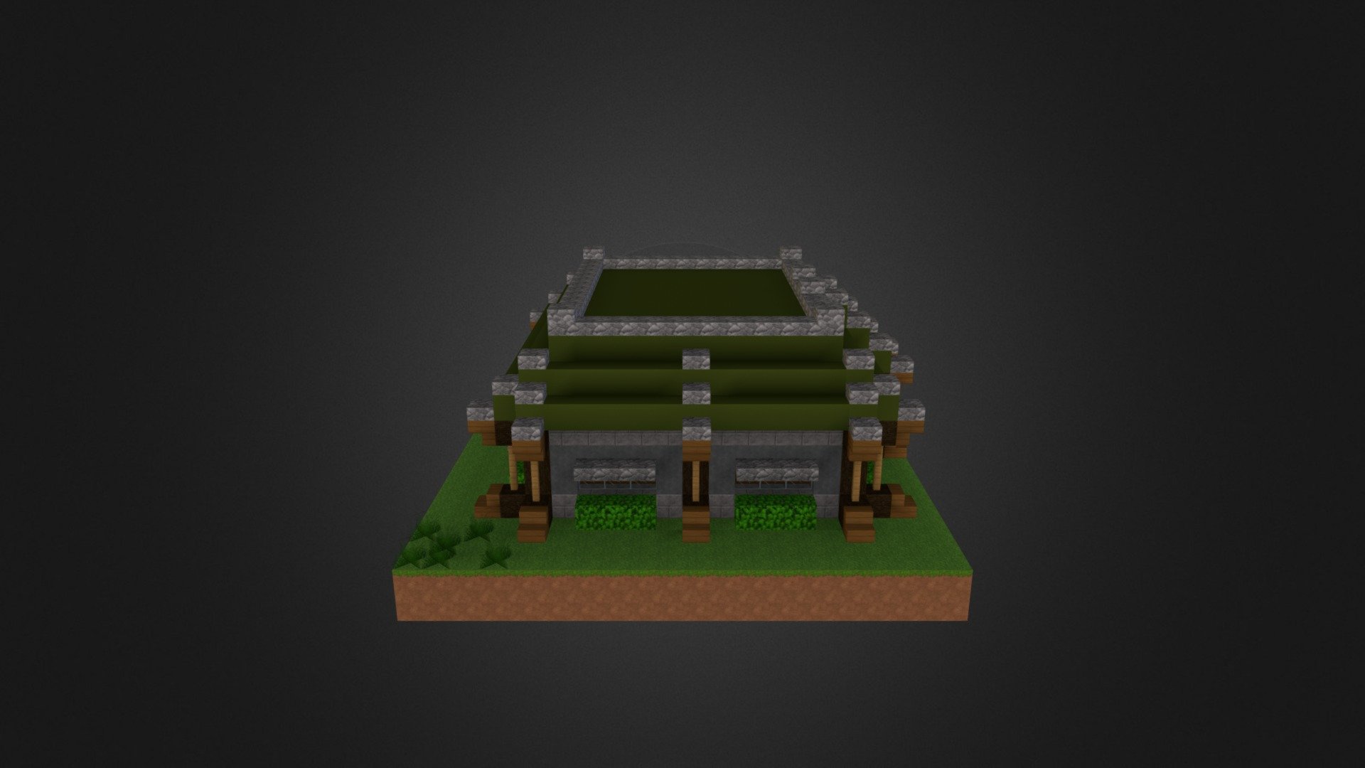 Pixelmon Town P1 House 2 3D model by rvolution [4c5df73] Sketchfab