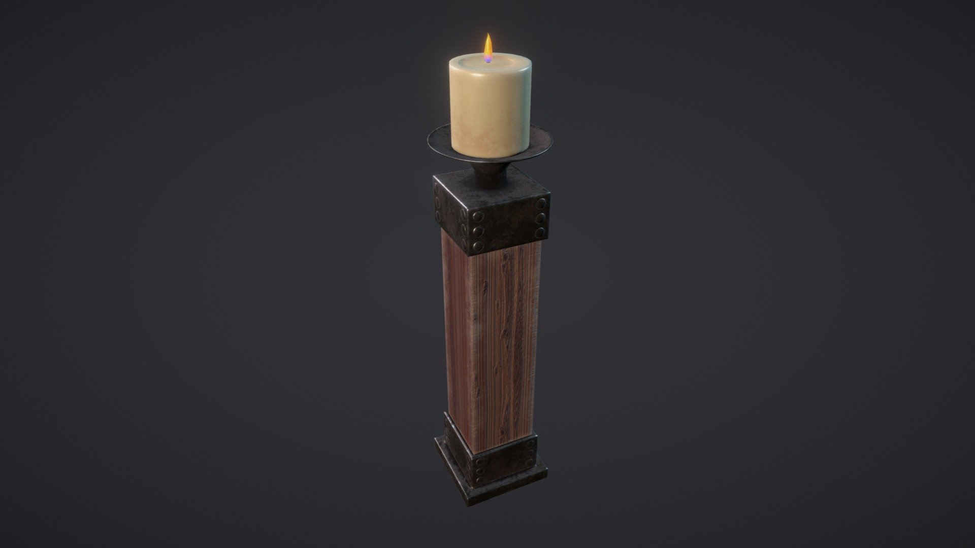 wooden candlestick