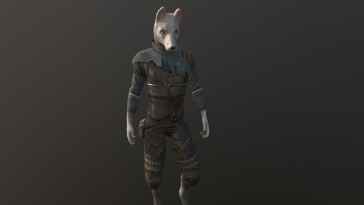Dog character 3D Model