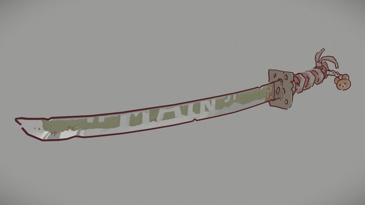 Roadsign Katana 3D Model