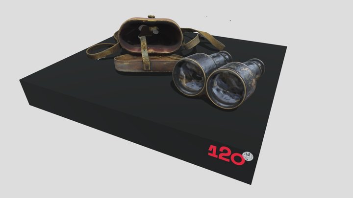 Daljnogled in etui 3D Model