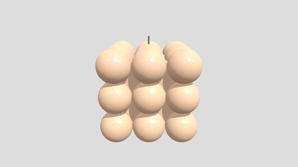 Modern Rubiks Sphere Candle Display