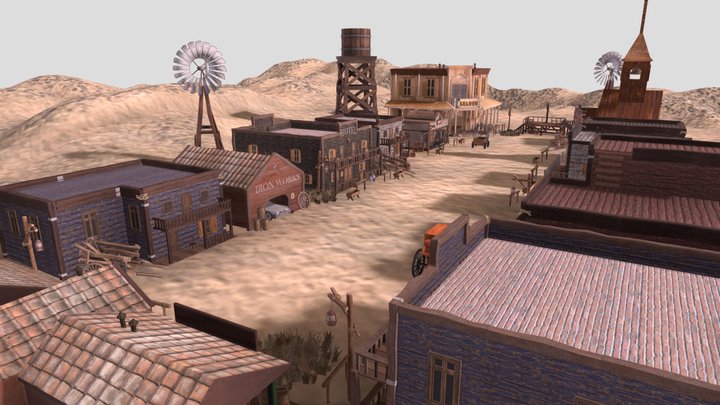 Western Town 3D Model