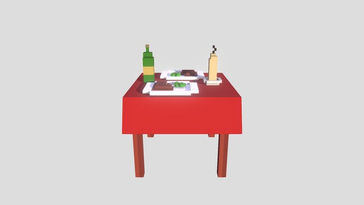 Candlelit Dinner 3D Model