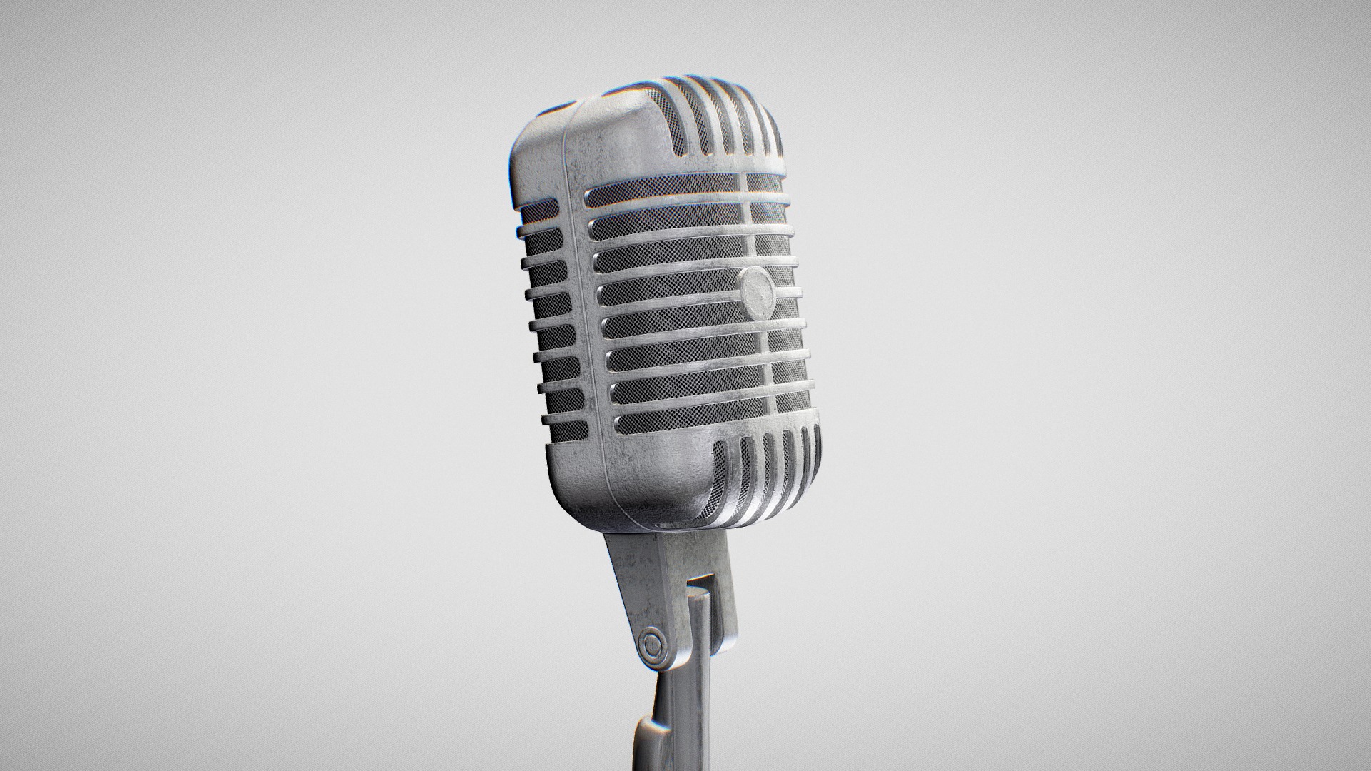 3D model Microphone – Shure 55SH - This is a 3D model of the Microphone - Shure 55SH. The 3D model is about a close-up of a microphone.