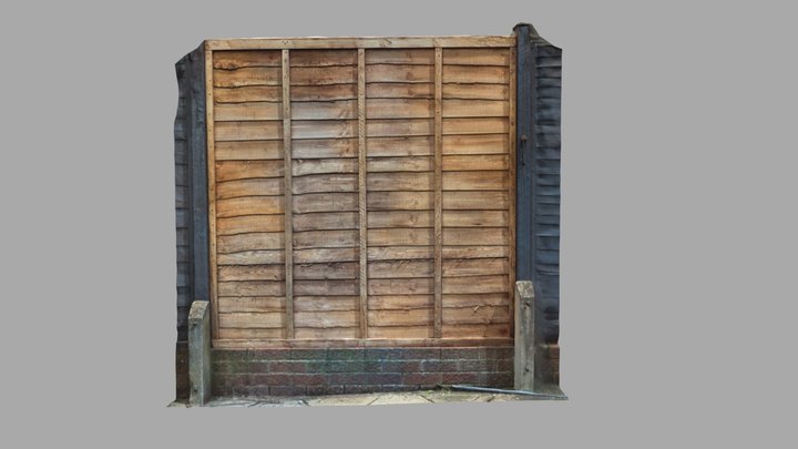 Photogrammetry Fence Panel 3D Model