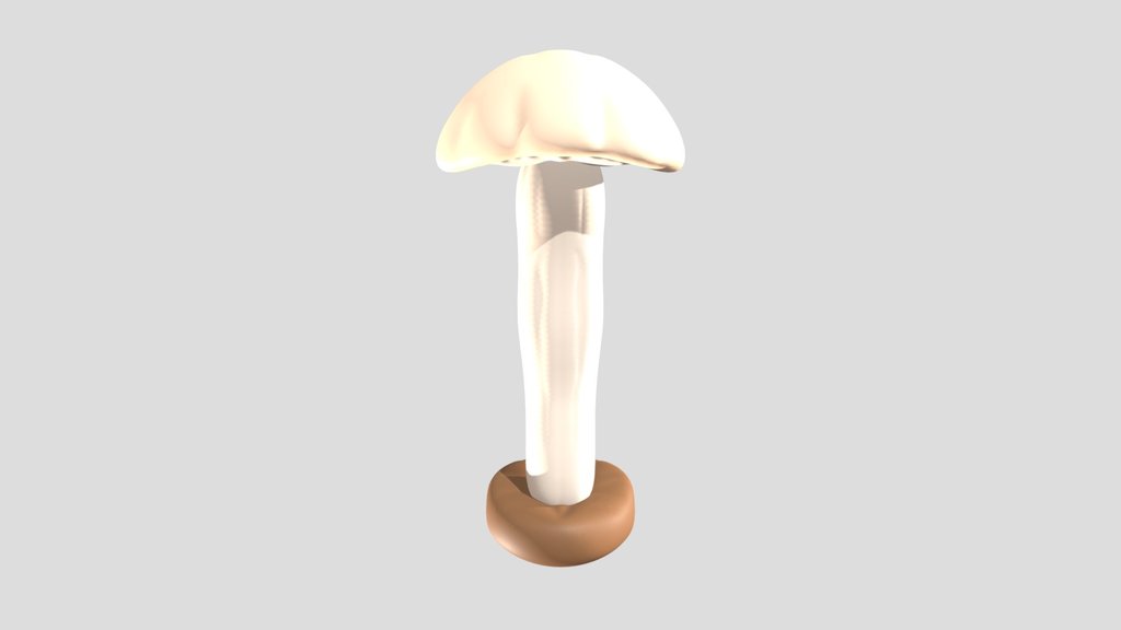 Stylized Mushroom 3D Model - Cute Fantasy
