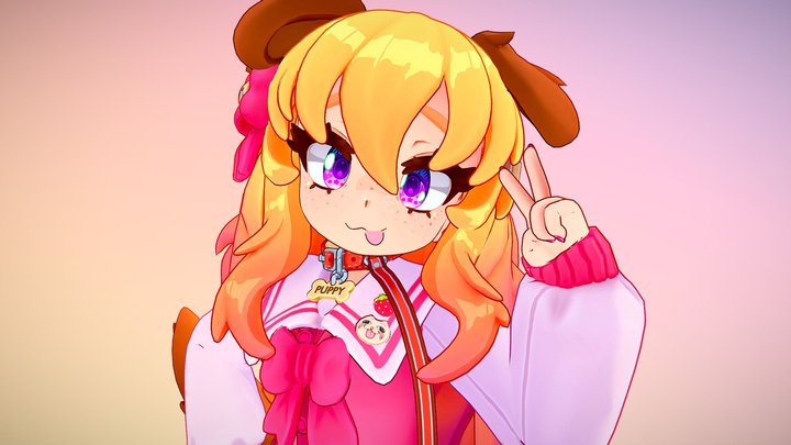[VTuber] Schoolgirl Princess Zoe [Commission] 3D Model