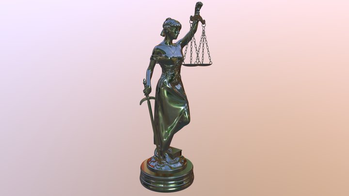 Statue Themis of Justice 3D Model